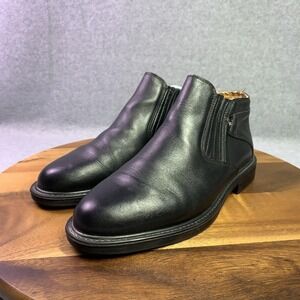 Venturini Boots Mens Size 9.5 Black Leather Chelsea Ankle Dress Made In Italy